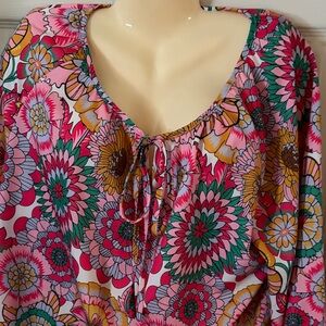 SHEIN Pink Floral Blouse